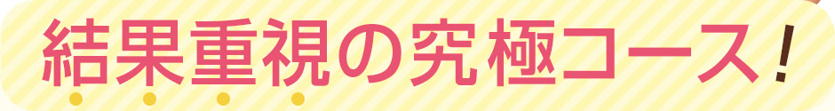 結果重視の究極コース！