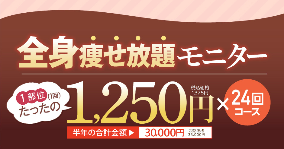 ふくらはぎ太もも お尻 お腹 腰肉 二の腕　二の腕から太ももまでできます！